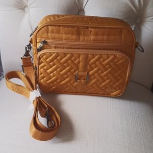 Lug Carousel XL crossbody bag amber yellow autumn